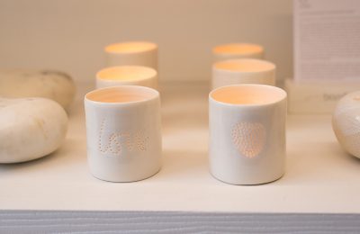 Rows of Bamford Ceramic Candle Holders