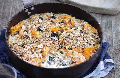 BUTTERNUT SQUASH, ADLESTROP CHEESE AND CAVALO NERO CRUMBLE
